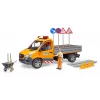 BRUDER MB Sprinter Municipal com Módulo de Luz e Som, Laranja, Escala 1:16