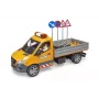 BRUDER MB Sprinter Municipal com Módulo de Luz e Som, Laranja, Escala 1:16