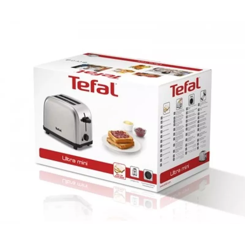 Tefal Ultra Mini Torradeira 2 Fatias Inox TT330D