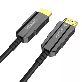 UNITEK Cabo ótico ativo HDMI 2.0 AOC 4K 60Hz 12m - Preto