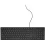 Dell KB216 Teclado USB com fio - Layout QWERTY dinamarquês - Preto