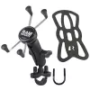 RAM Mounts X-Grip Suporte de telemóvel grande com base U-Bolt para guiador