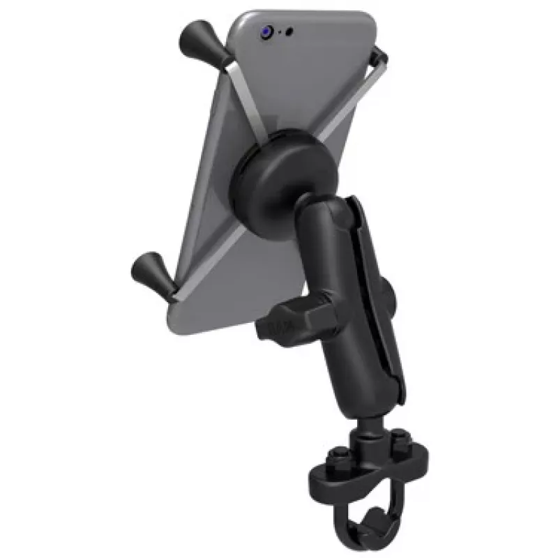RAM Mounts X-Grip Suporte de telemóvel grande com base U-Bolt para guiador