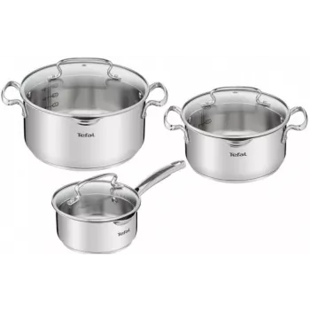 Tefal Duetto+ G719S674 Conjunto de 6 peças de louça de cozinha em aço inoxidável