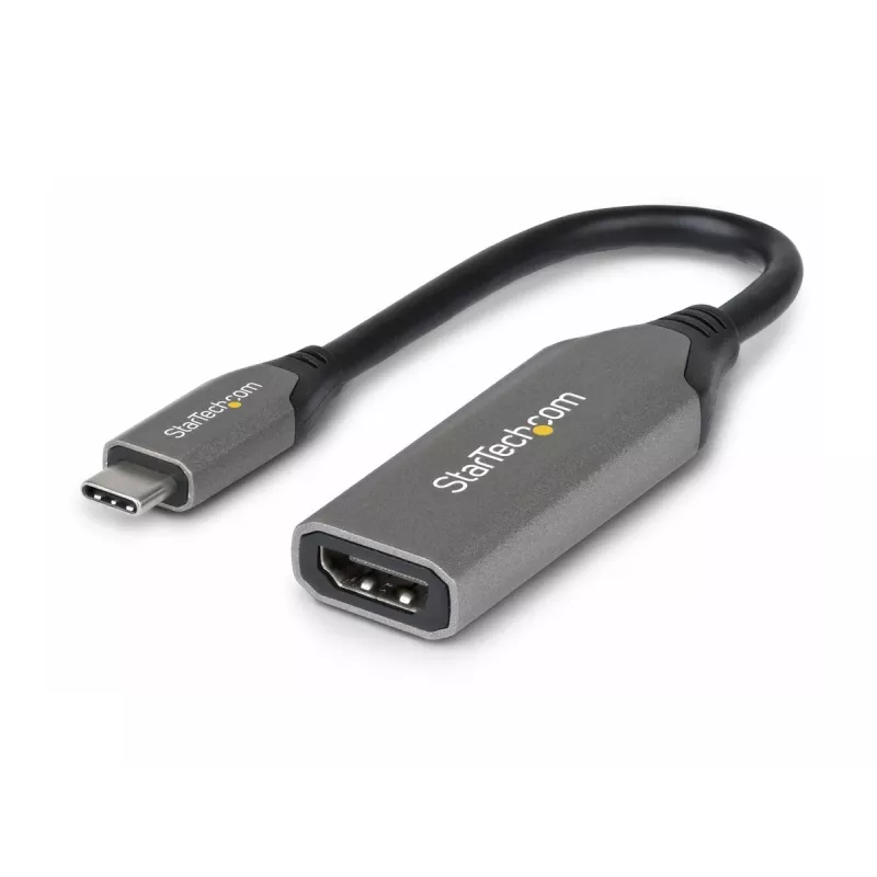 StarTech.com 112B-USBC-HDMI21 adaptador de USB-C para HDMI 2.1, 8K 60Hz / 4K 120Hz, HDR10+, compatível com Thunderbolt / USB4, cabo de 20 cm