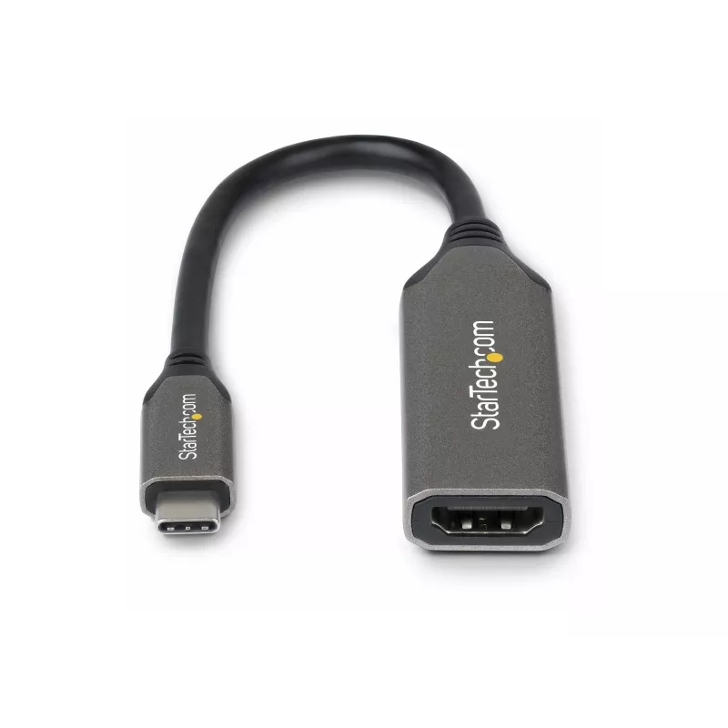 StarTech.com 112B-USBC-HDMI21 adaptador de USB-C para HDMI 2.1, 8K 60Hz / 4K 120Hz, HDR10+, compatível com Thunderbolt / USB4, cabo de 20 cm
