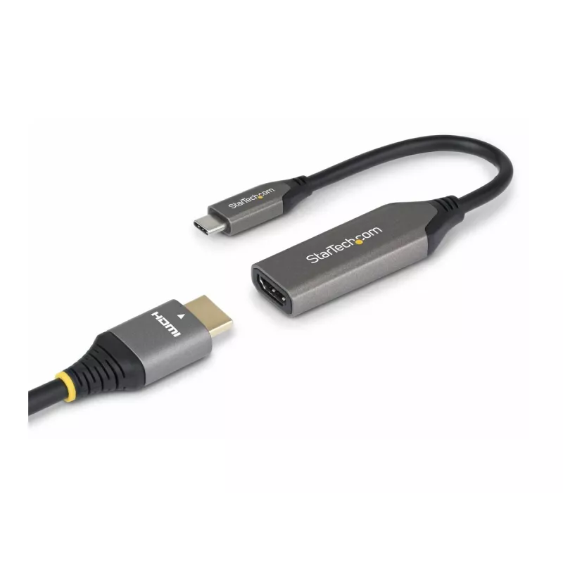 StarTech.com 112B-USBC-HDMI21 adaptador de USB-C para HDMI 2.1, 8K 60Hz / 4K 120Hz, HDR10+, compatível com Thunderbolt / USB4, cabo de 20 cm