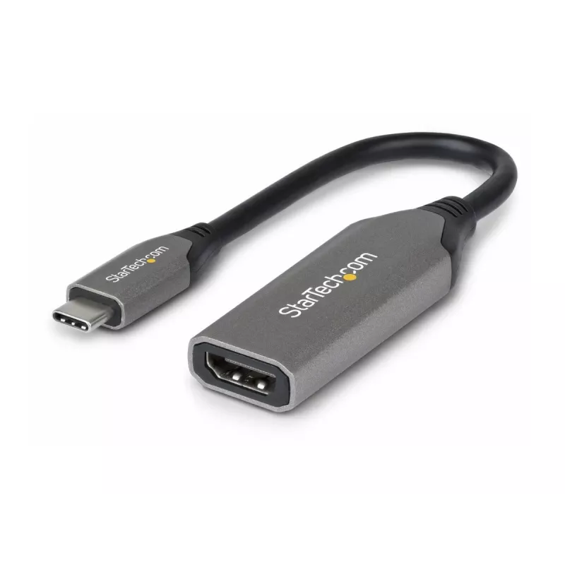 StarTech.com 112B-USBC-HDMI21 adaptador de USB-C para HDMI 2.1, 8K 60Hz / 4K 120Hz, HDR10+, compatível com Thunderbolt / USB4, cabo de 20 cm