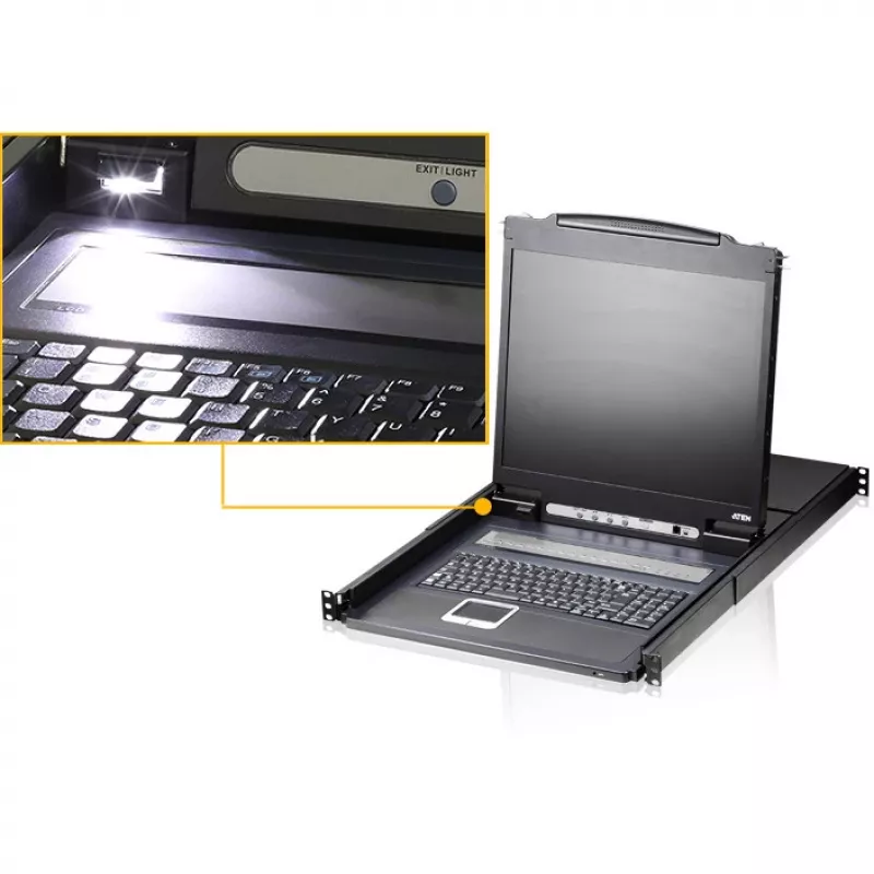ATEN CL1308N Consola KVM LCD com switch KVM de 8 portas - LCD 19