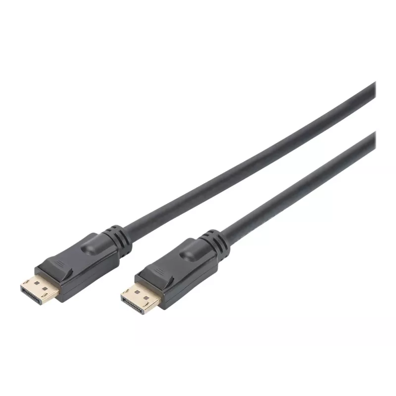 Cabo DisplayPort com amplificador DIGITUS 4K 60Hz UHD DP/DP M/M preto 20m