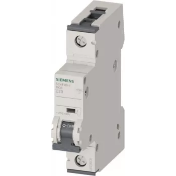 Disjuntor Siemens SENTRON 5SY4 MCB 20A 1 polo C 6kA