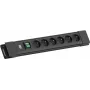 Régua de tomadas Bachmann CONNECTUS 6xUTE com interruptor 2,0 m CEE7/7 preto (BM005935)