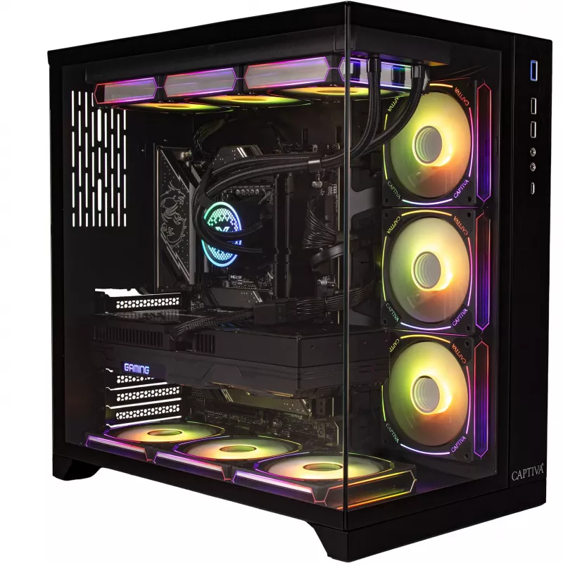 PC desktop CAPTIVA Highend Gaming I89-020 (Intel Core i9-14900KF, 64GB RAM DDR5, SSD NVMe 2TB, NVIDIA GeForce RTX 5080 16GB GDDR7, Windows 11 Home)