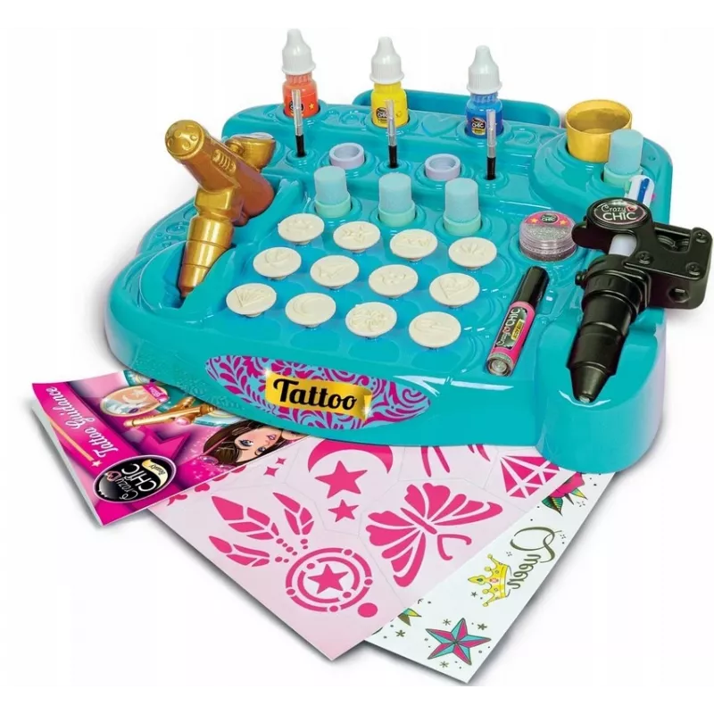 Conjunto de jogo criativo Clementoni Crazy Chic Tattoo Studio
