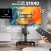 Suporte móvel para TV ONKRON TS1552E-B para ecrãs 43-75 polegadas, preto