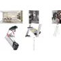 Escadote Hailo L80 ComfortLine 3 degraus, degraus XXL em alumínio com estrias antiderrapantes, degraus extra profundos, capacidade de carga 150 kg