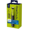 Máquina de barbear e aparar Philips OneBlade QP2510/15 - preto/lima, a pilhas, 30 minutos de autonomia