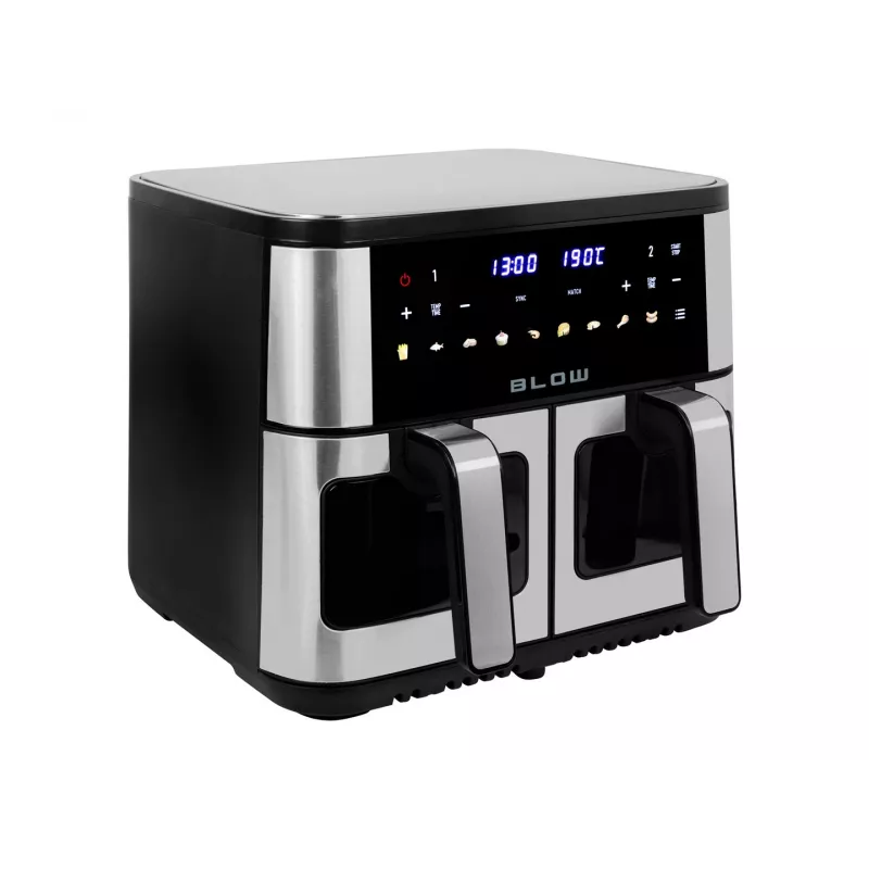 Fritadeira de ar quente BLOW 2500W 9L painel tátil digital ecrã LED preto