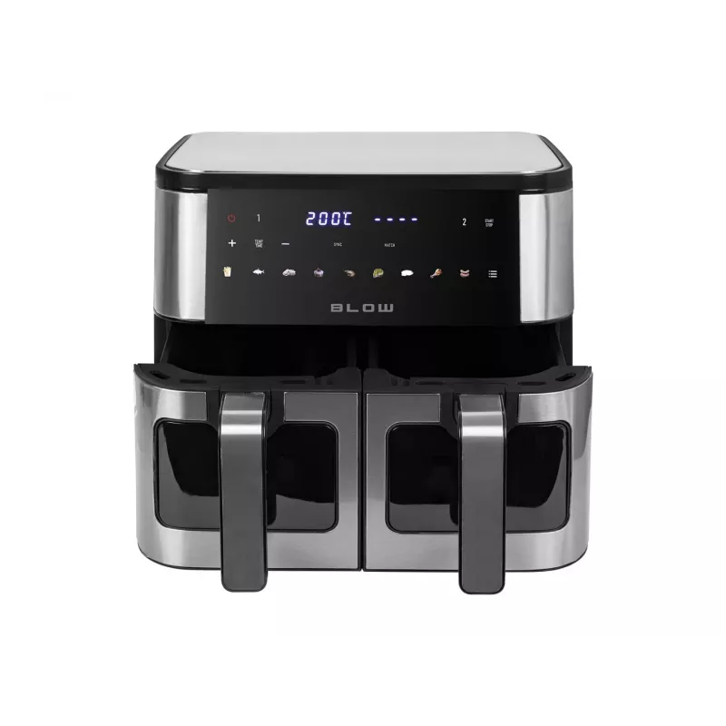 Fritadeira de ar quente BLOW 2500W 9L painel tátil digital ecrã LED preto