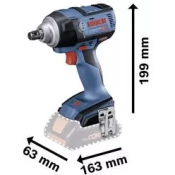 Bosch Professional GDS 18V-300 aparafusadora de impacto a bateria 18 V, 300 Nm, encaixe quadrado de 1/2