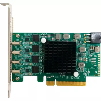 HighPoint RocketU 1244C placa adaptadora host USB 3.2 Gen 2x2 PCIe 3.0 x4 com 4 portas USB-C