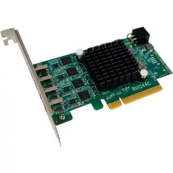 HighPoint RocketU 1244C placa adaptadora host USB 3.2 Gen 2x2 PCIe 3.0 x4 com 4 portas USB-C