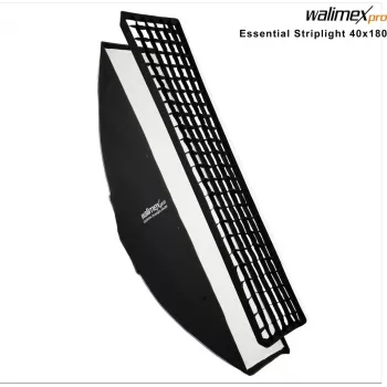 Walimex Pro Essential softbox Striplight 40x180 cm com grelha, adaptador Bowens e saco de transporte