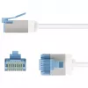 GOOBAY cabo de rede Cat.6a ultraflexível Slim, U/FTP, branco, 15m, fichas extra curtas