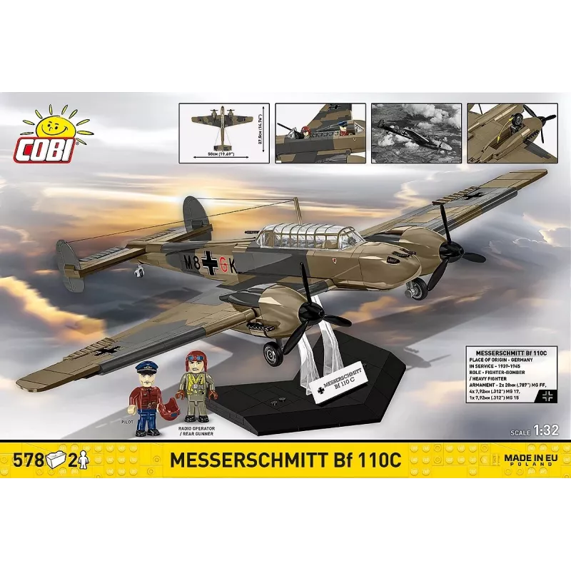 COBI KLOCKI Blocos Messerschmitt BF 110C 578 Peças
