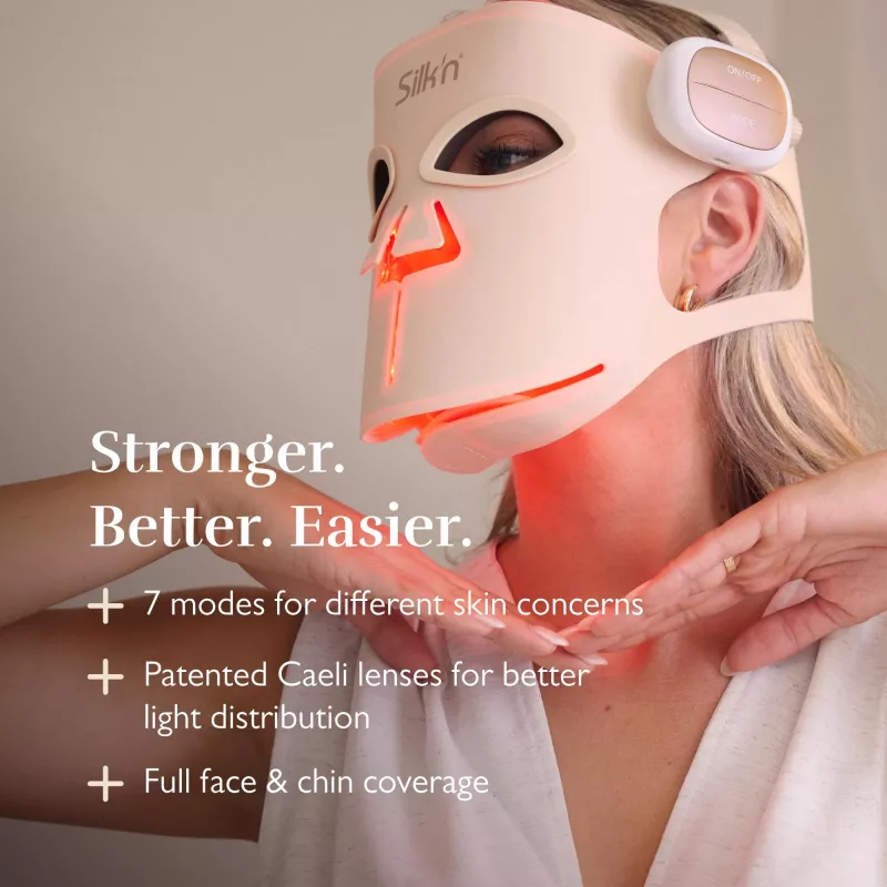 Silk'n LED Face Mask Pro FLMP1PE1001 - Máscara de Fototerapia LED Anti-Idade e Acne