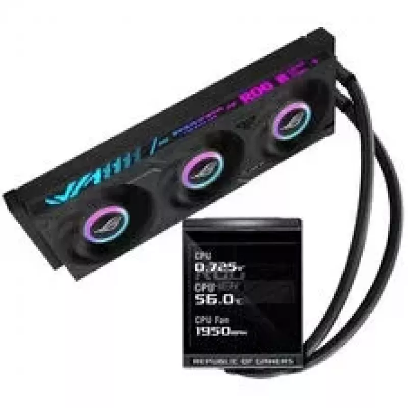 ASUS ROG Strix LC IV 360 ARGB LCD Refrigeração líquida tudo-em-um para CPU, 360 mm, preto