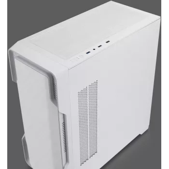 Caixa Midi-Tower Nanoxia DS-9G-W ARGB branca com USB-C e vidro temperado