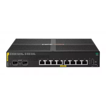 Switch gerido HPE Aruba Networking CX 6000 8 portas 10/100/1000 PoE+ 2 portas SFP 67W
