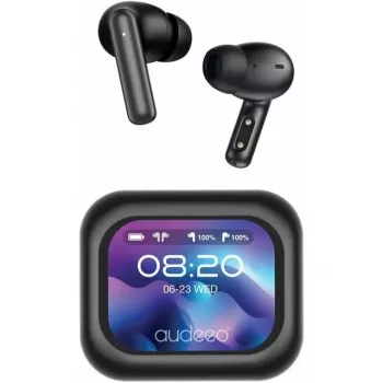 Audeeo Prism auriculares TWS com cancelamento ativo de ruído, Bluetooth 5.3, IPX4, preto
