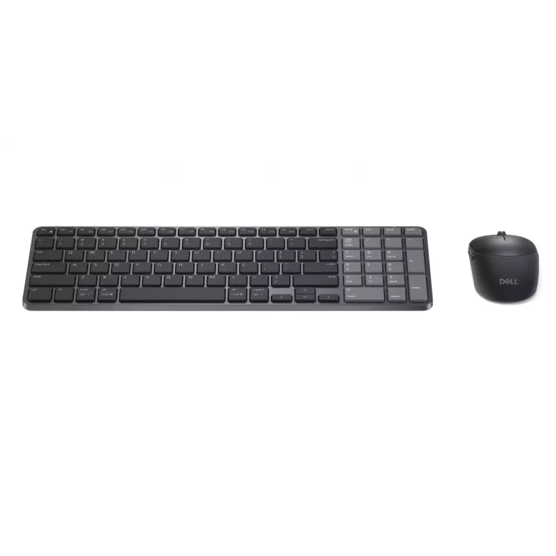 Dell Pro 7 conjunto de teclado e rato compacto recarregável - KM746 - US International (QWERTY) - cinzento titânio