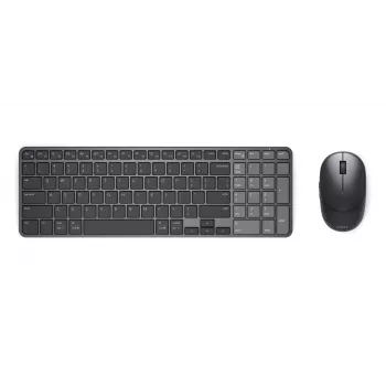 Dell Pro 7 conjunto de teclado e rato compacto recarregável - KM746 - US International (QWERTY) - cinzento titânio