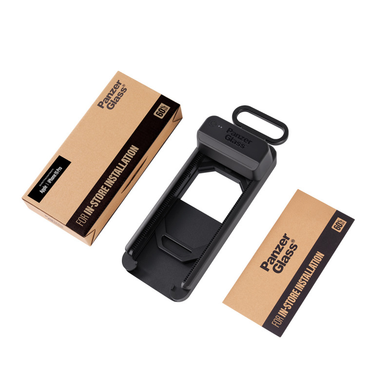 PanzerGlass protetor de ecrã de privacidade 2 vias Apple iPhone 15 Pro Ultra-Wide Fit para máquina de instalação FastFit