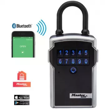 Cadeado inteligente Master Lock 5440EURD Bluetooth teclado direcional sem chave preto metal arco em liga de boro