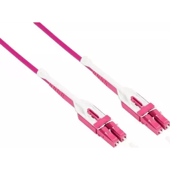 GoodConnections cabo de patch de fibra ótica LW-U815LC4, OM4 duplex LC/LC Uniboot, LSZH, 15 m, aqua