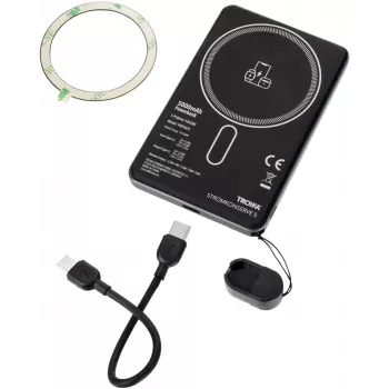 TROIKA Powerbank STROMKONSERVE 5 (POP50/TI) - 5000 mAh, Titânio