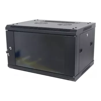 ALLNET série SMA armário de parede 19 polegadas 9U profundidade 450mm preto Flat Pack