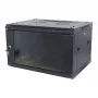ALLNET série SMA armário de parede 19 polegadas 9U profundidade 450mm preto Flat Pack