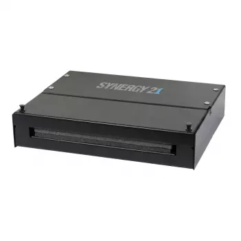 SYNERGY21 suporte de módulos Keystone patch panel para 12x módulo TP, sobrepor, caixa metálica dobrável (Consolidation Point Box), preto