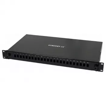 Synergy 21 patch panel de fibra ótica 24x LC-Duplex recortes, 19 polegadas 1U, não equipado, preto