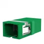 Acoplador de fibra ótica EFB Elektronik SC/APC monomodo simplex, verde, montagem com flange