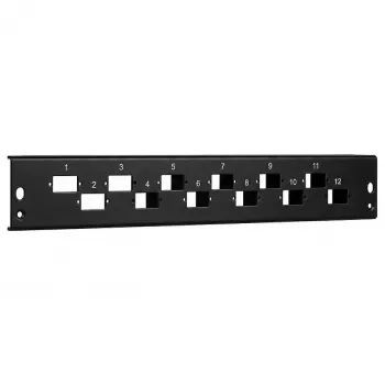 Painel frontal EFB 24 x SC duplex/LC quad vertical, preto