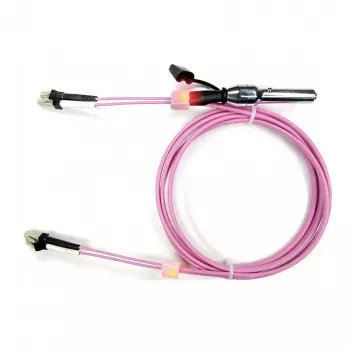 Cabo de patch EasyLan saCon Duplex LED OM4 Erika violeta 7,5m