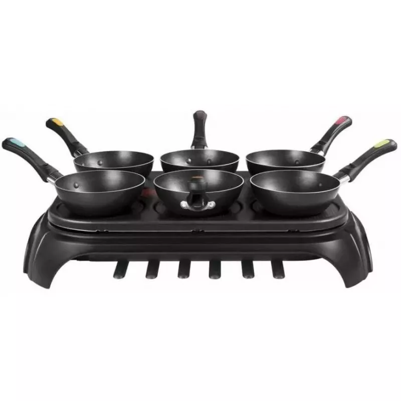 GUSSKÖNIG conjunto de 6 mini frigideiras em ferro fundido pré-temperado 13,7 cm