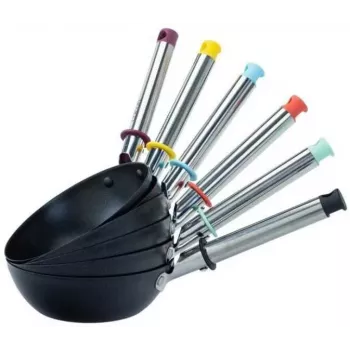 GUSSKÖNIG conjunto de 6 mini frigideiras em ferro fundido pré-temperado 13,7 cm
