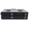 Jou Jye JJ-N-49SS-T 12G Gaveta hot-swap SATA/SAS de 4 baías de 2,5 polegadas para compartimento de 5,25 polegadas - Preto